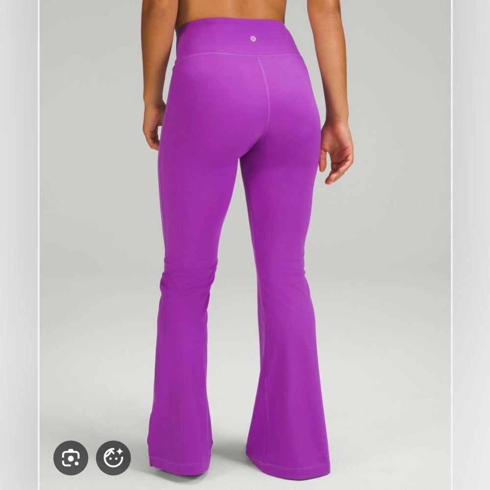 $118 Lululemon Groove Purple Super High Rise Flare Leggings 10 L